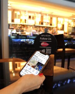 Tap or scan for easy collecting reviews